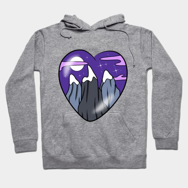 Mountain heart Hoodie by MelanieJeyakkumar